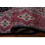 Tapis traditionnel chinois à motif de teinture végétale noir et rose 6 x 9