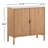 Estell Marble Top Luxury Cabinet 2 Doors With One Adjustable Shelf Straight Legs Solid Oak Wood Accent Cabinet