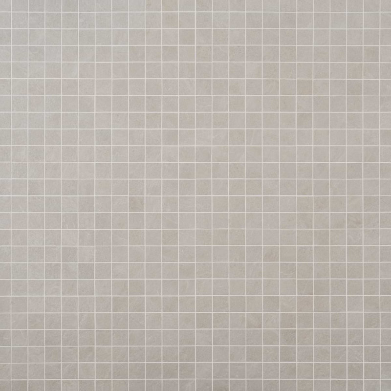 Era 12x12 Matte Textured Limestone Look Porcelain Mosaic Tile, Linen White