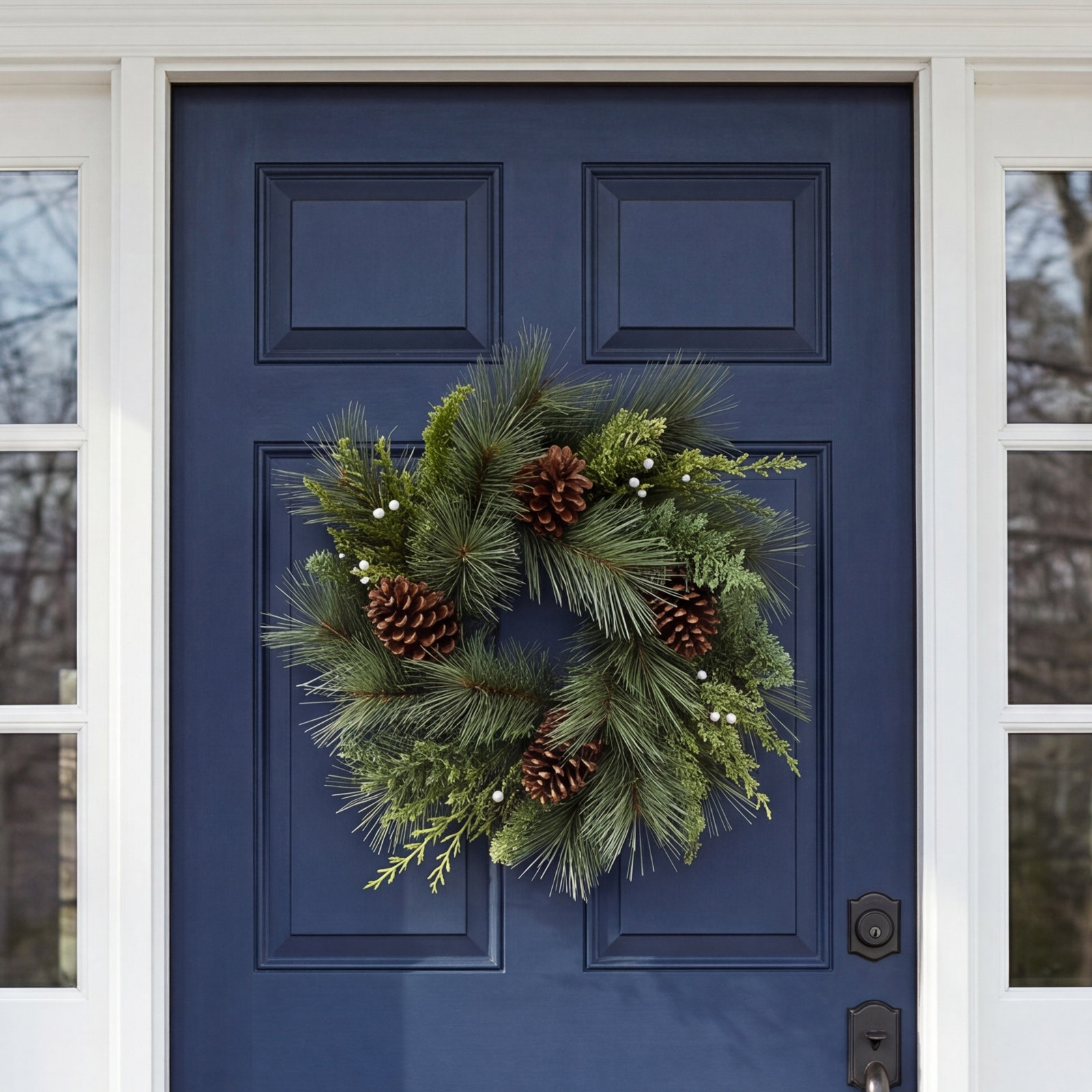 Pvc Greenery 14" Juniper Wreath