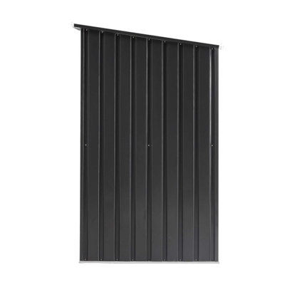 3 ft. x 3 ft. Lockable Steel Outdoor Storage Shed with Foundation and Ventilation, Gray