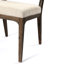 Chaise d'appoint rembourrée capitonnée ivoire Handa