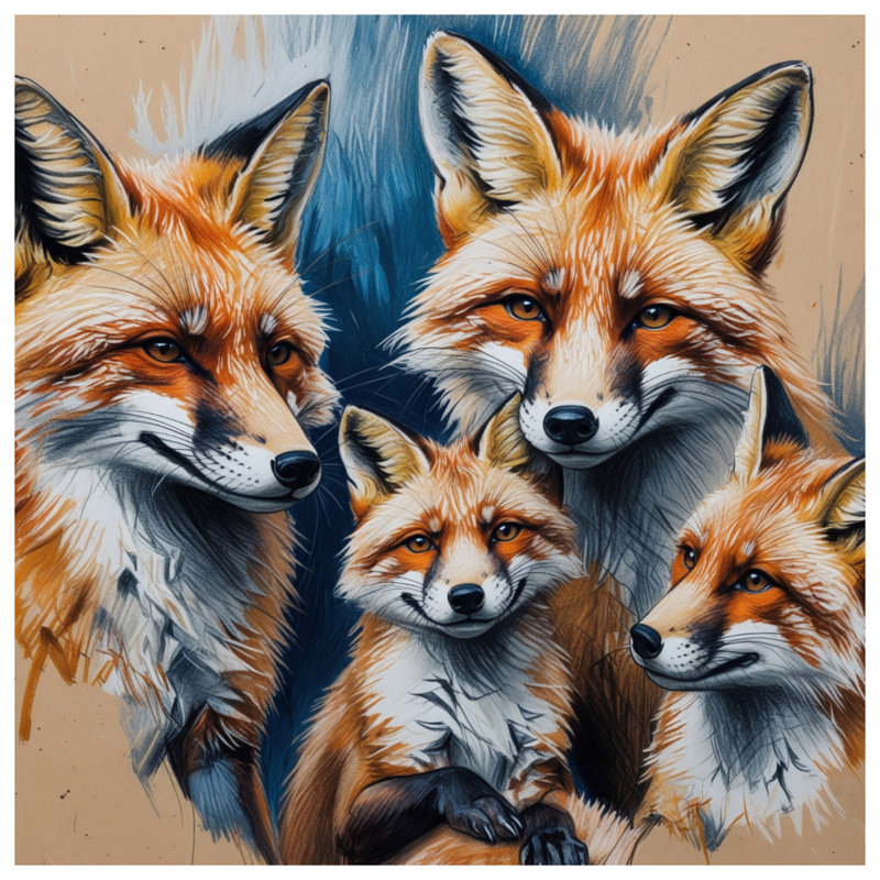Groupe de rideaux de fenêtre Red Foxes, voilages et rideaux occultant - 1 panneau, 50" x 92" - 1 Panel, Blockout