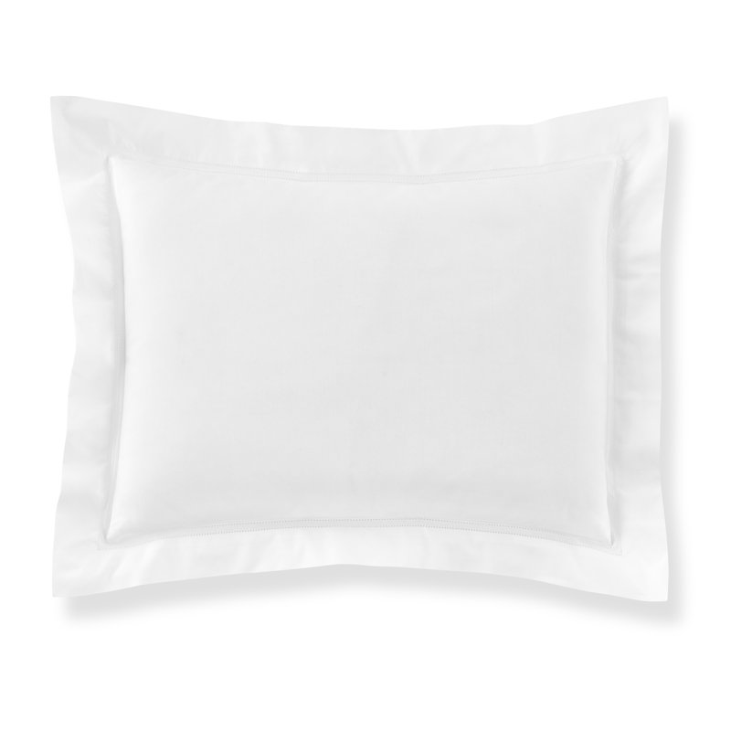Couvre-oreiller en tissu 100% coton virtuose, Blanc, Très grand