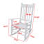 Chaise berçante en bois blanc-606097866