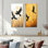 «Dark Crows in the Cornfield II - Birds Large», ensemble de 2 impressions murales en métal