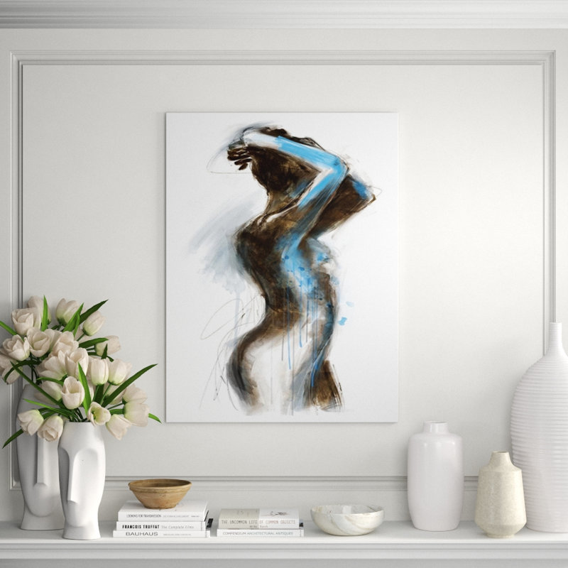 Femme De Bleu II Painting by Emma Brooks, 40" H x 30" W, Plexi