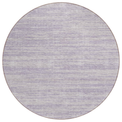 Tapis rond lavable et lilas 8 po