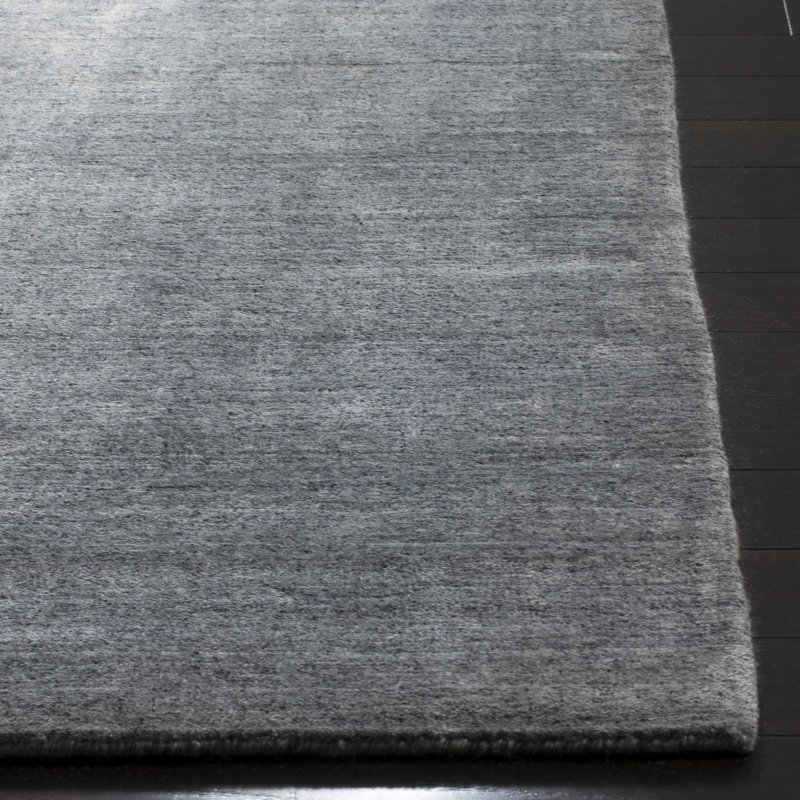 Tapis gris clair tissé à la main Mcelroy, Rectangle 8 pi x 10 pi