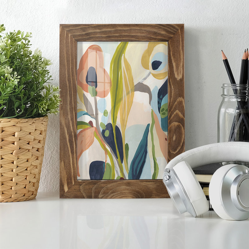 Jungle Jewels II, reproduction encadrée, H 8 po x l 6 po x P 1 po, Noyer