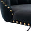 Tabouret de bar en velours noir avec pivot à 360 ° et siège réglable de 25 à 33 pouces, de 2 pour la maison, avec rivets martelés à la main, hauteur en pouces, boutons tirés vers l'arrière
