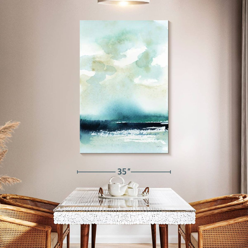 Paysage marin, H 51 po x l 34 po