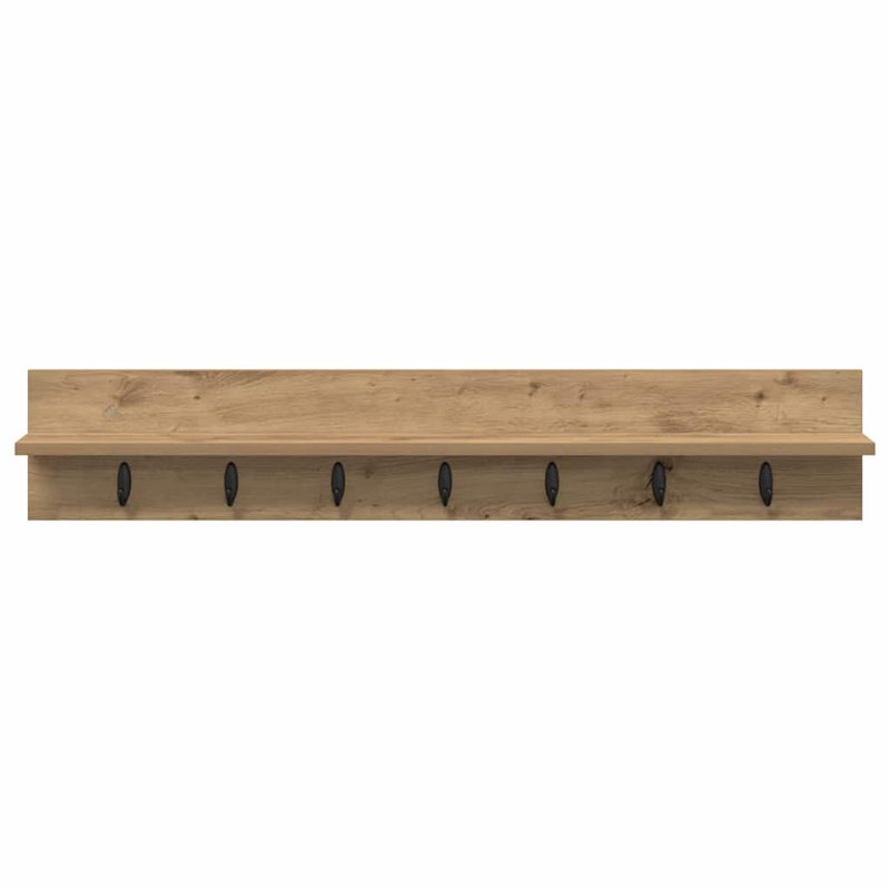 Wall-Mounted Coat Rack 100 X 10.5 X 18 Cm, Artisan Oak