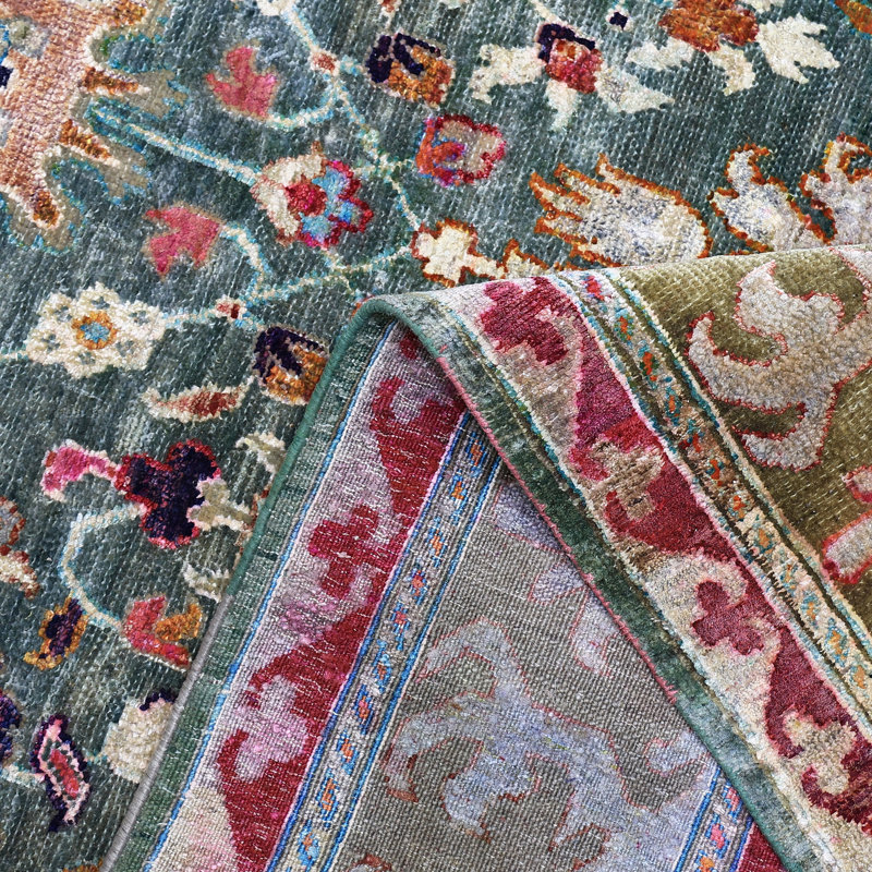 Multicolored Alchemy Traditional Wool Silk Blend Rug - 9'6" x 16'1"