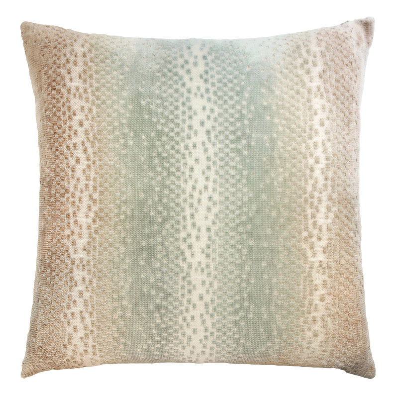 Staccato Square Woven Jacquard Pillow, Agave, 22"H x 22"W, Square