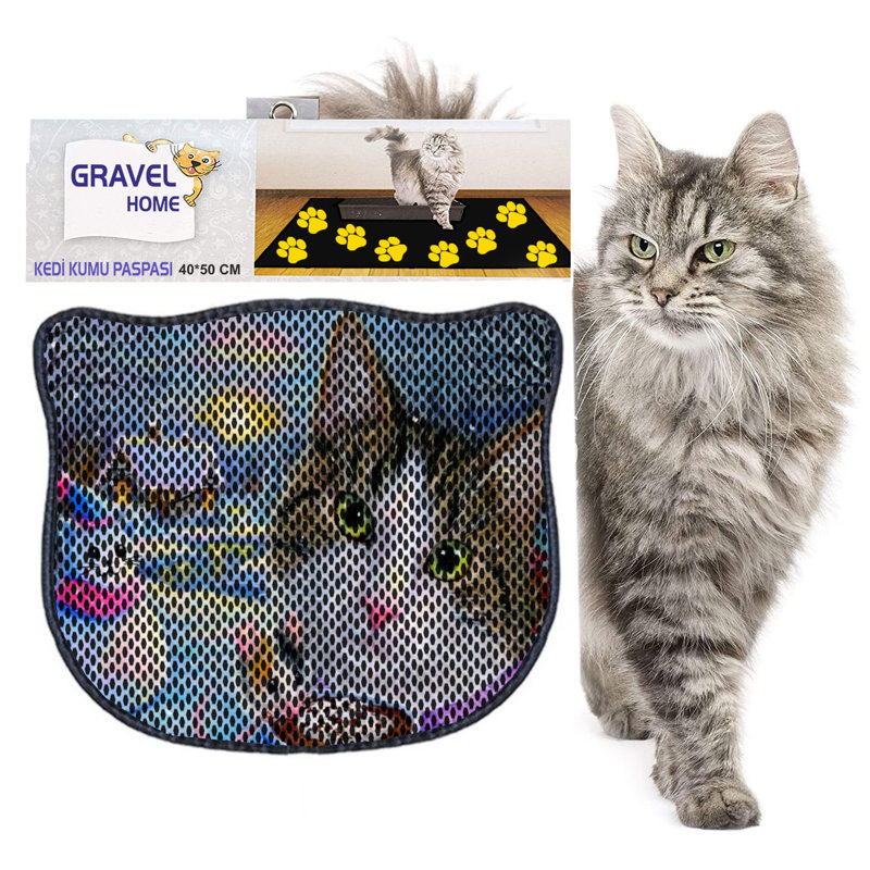 Durable Cat Litter Mat, 15.7 x 19.7 inches | 50% PVC / 50% Polyester, Machine Washable & Vacuum Friendly | Perfect for Easy Cleanup, Non-Slip Design to Keep Your Home Clean & Fresh, Ideal for Pet Owners