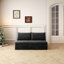 Canapé modulaire Cloud, canapé modulaire moderne avec siège profond, fauteuils rembourrés pour la chambre à coucher du salon, aucun assemblage requis, noir (tissu en velours côtelé moelleux)