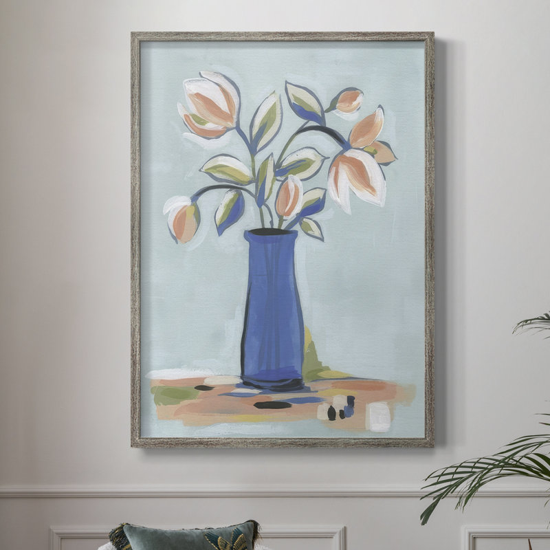 «Botanica Bouquet I», reproduction encadrée - bois massif, H 11 po x l 9 po