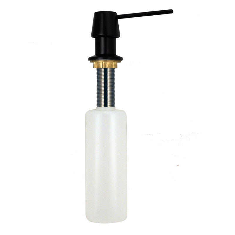 Heavy Duty Kitchen Sink Deck Mount Liquid Soap Dispenser with Refillable 12 oz Bottle, Oil Rubbed Bronze