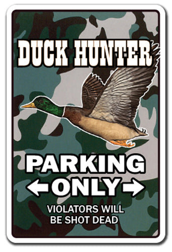 Enseigne décorative canard chasseur