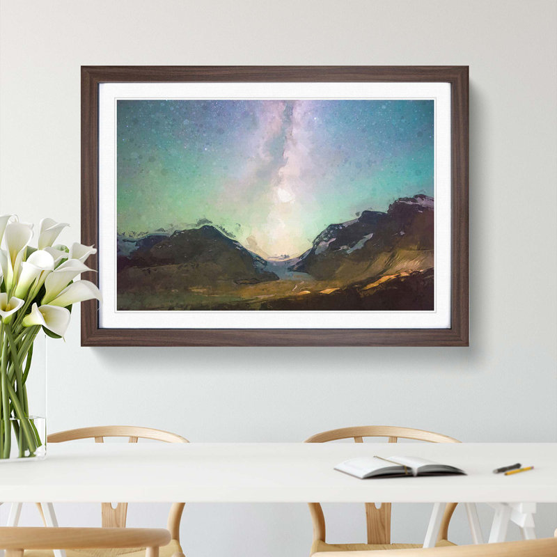 Stars Above Canada - Picture Frame Graphic Art Print, 27cm H x 36cm W x 2cm D, Walnut Framed