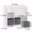 Kids Bookcase and Bookshelf, Multifunctional Bookcase with 3 Collapsible Fabric Drawers, Bookcase Display Stand, Toy Storage Organizer for Bedroom, Playroom, Hallway (White/Gray)-2144227874