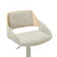Swivel Upholstered Adjustable Height Counter Stool with Metal Frame
