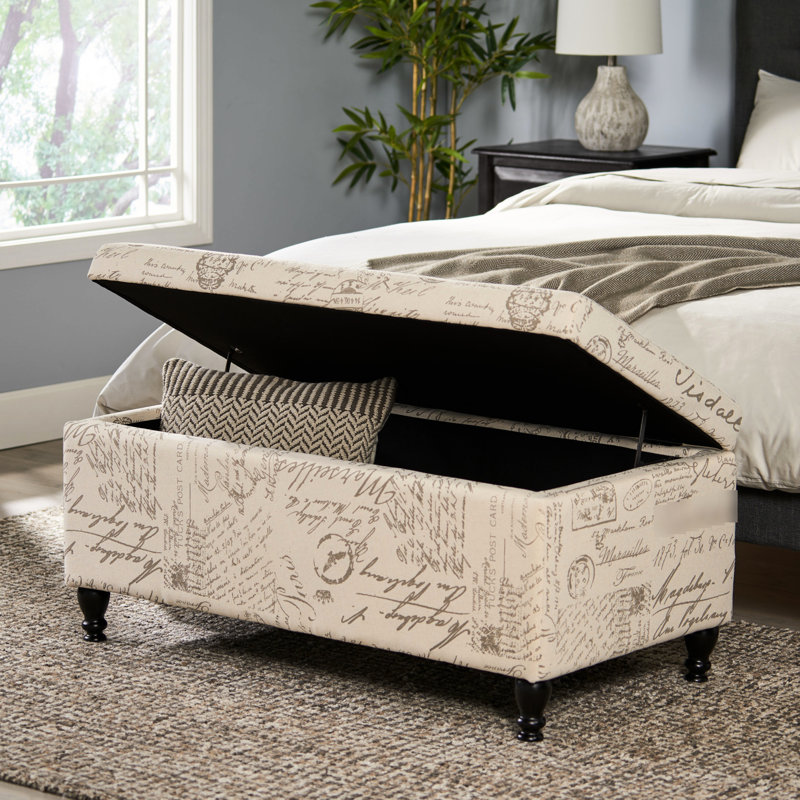 Tissu en lin beige avec emplacement dissimulé - Structure en bois thématique, sièges, décors, accents et rangement