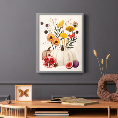 Fall Botanicals I Framed Print - Solid Wood