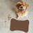 Pumpkin Spice Plaid - 1 Piece Bone Shape Feeding Mat