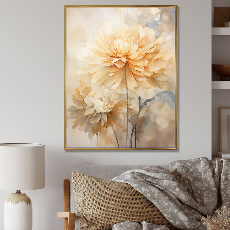 Bouquet de fleurs de souci souci de la nature morte II - impression, White Picture Framed, 20" H x 12" W