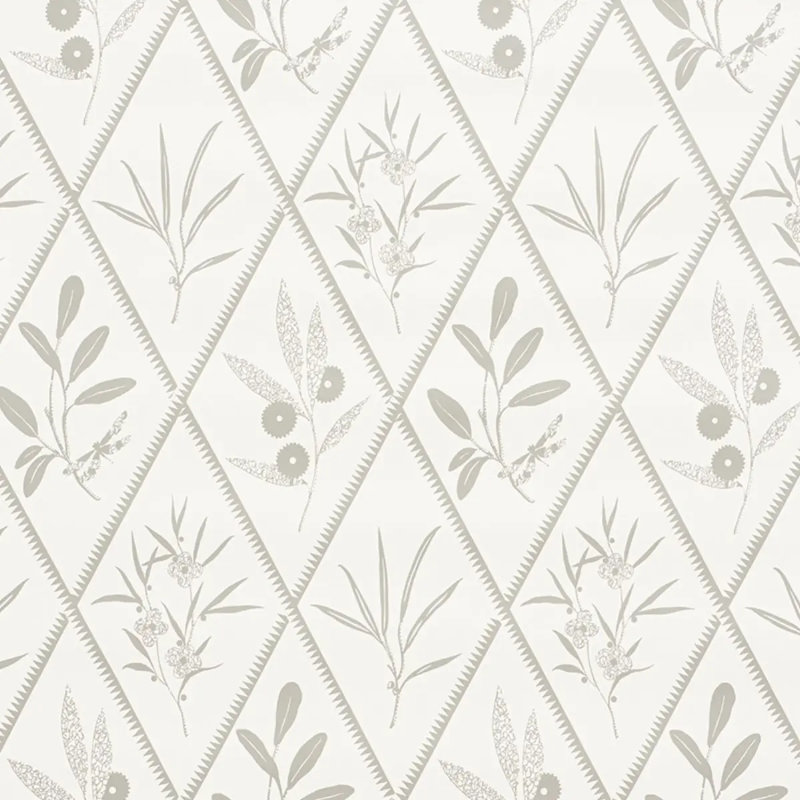Papier peint Schumacher x Charlap Hyman & Herrero Endimione, Gris