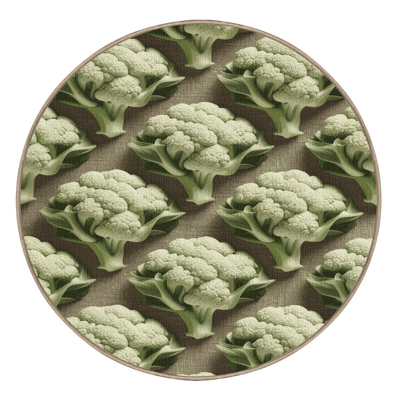  Tapis lavable chou-fleur Romanesco, Rectangulaire 2 pi x 3 pi