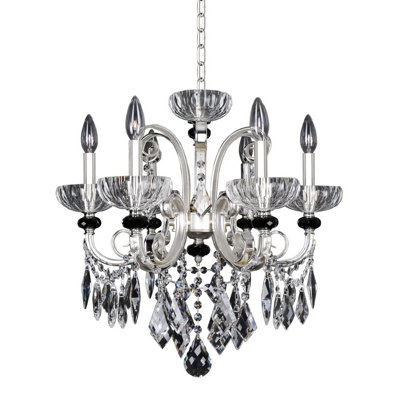 Symonds 6 - Light Candle Style Classic Chandelier with Crystal Accents -  Rosdorf Park, BD699A57B9304B1F8094B1FA971C3CDE