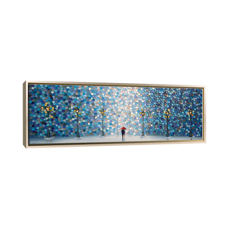 «Rainy Night Date», reproduction d'art sur toile encadrée, H 12 po x l 36 po, Champagne
