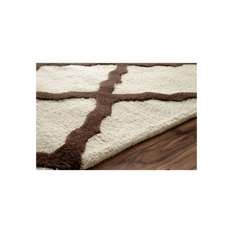 Tapis ivoire Simonds Moroccan Trellis Kilim, 3'6" x 5'6"