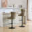 Aged And Retro PU Swivel Barstools Adjusatble Seat Height From 26-33 Inch, Modern Bar Stools With Backs Comfortable Tufted For Home Pub And Kitchen Island (Olive Green,Set Of 2)-1689419696