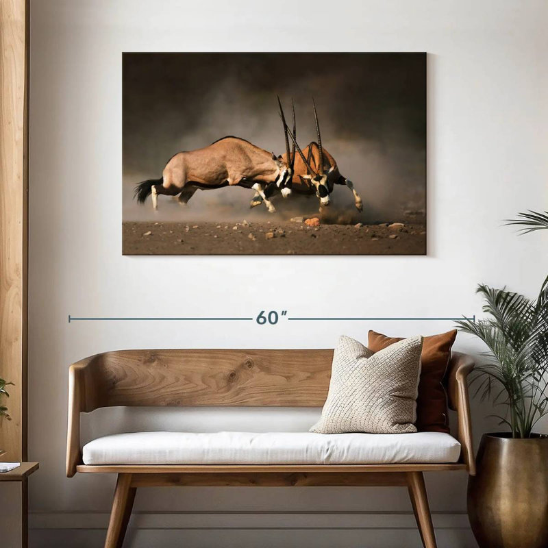 Brampt Dueling Gemsboks, 30" H x 45" W