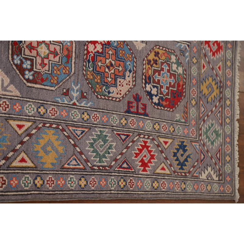 Tapis de couloir géométrique Kazak 3 x 8