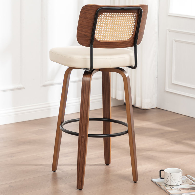 Swivel Bar Stool, Beige, Counter Stool (66.8cm Seat Height)