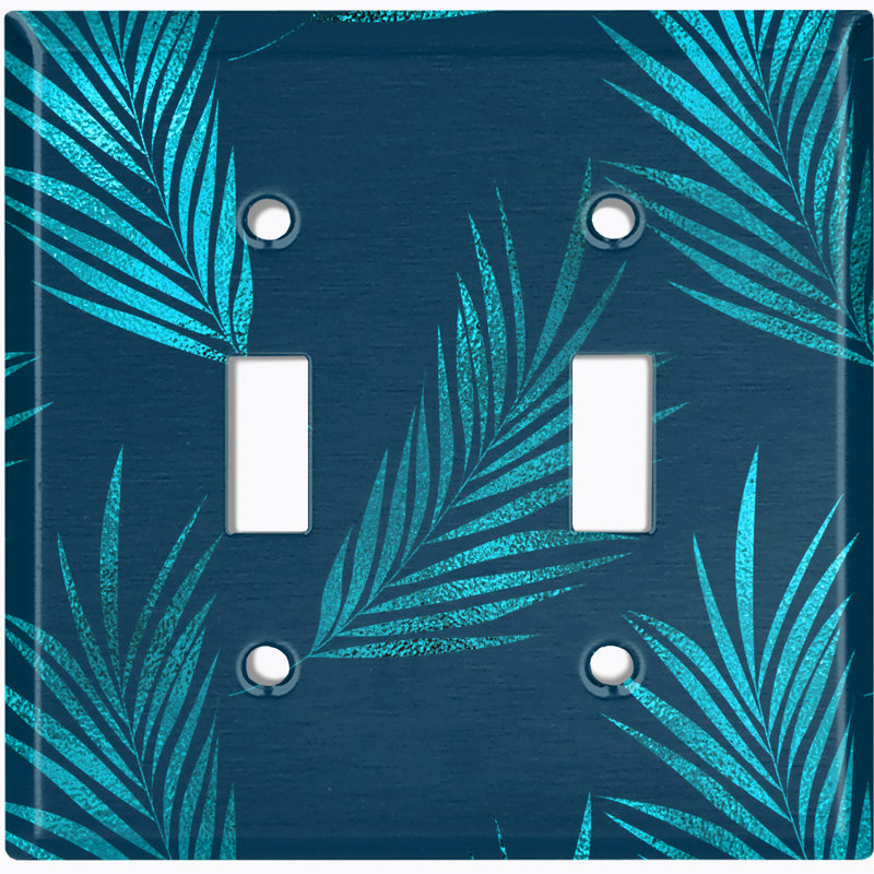 Patterned 2 - Gang Toggle Light Switch Standard Wall Plate