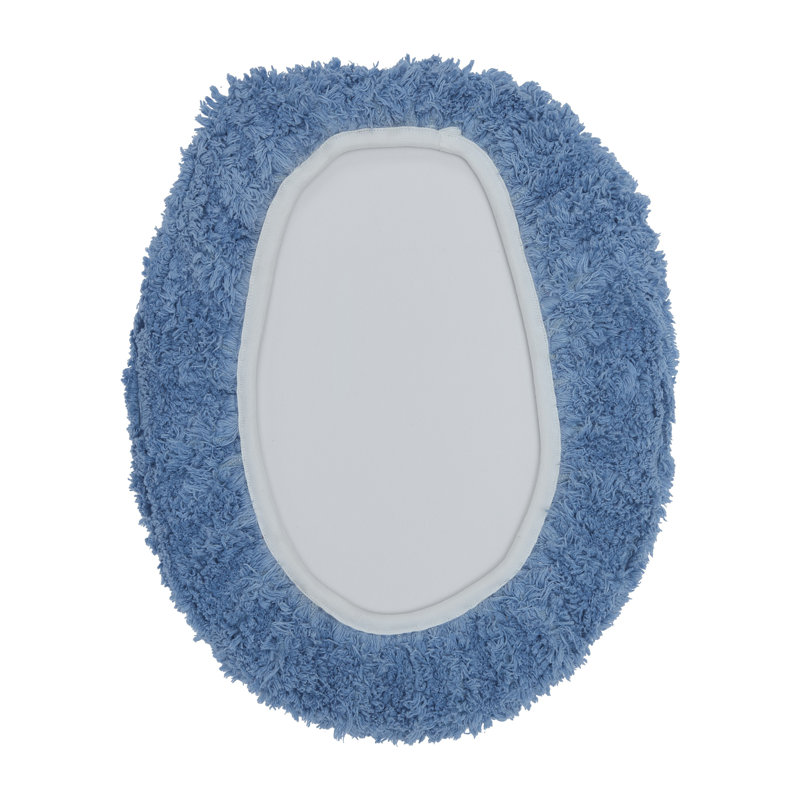 Couvercles de couvercles de toilette allongés 100% coton luxueux et luxueux Lux Collection, 18 po x 20 po, bleu foncé
