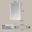 Armoire à pharmacie avec miroir à DEL de 24 po x l 30 po avec éclairage à intensité variable, désembueur, très grand espace de rangement, tablettes en verre réglables, encastré ou à fixation en surface, homologué ETL-236323940-236323941-248107400