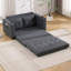 Canapé 3-en-1 rembourré avec futon, canapé-lit convertible, causeuse pliable et capitonnée-1206536551