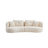 White Sectional Sofa With Removable Pillows, Durable Fabric, Solid Wood Frame, 4-Person Sofa-322979017