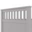 Structure de lit plateforme simple avec bibliothèques et tablettes de rangement, quatre tiroirs, gris