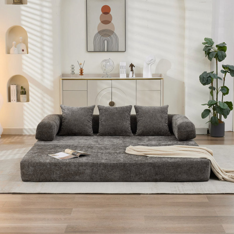 Canapé-lit pliant confortable Comfy, Gris