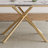 59-Inch Modern Rectangle Expandable Dining Table With Retractable Leaf, Sintered Stone Top & Golden Carbon Steel X-Base, Sturdy 4-6 Person Table For Small Apartments-984636383