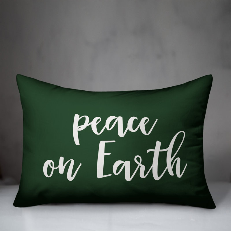  Coussin Peace on Earth, Vert foncé