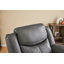 Fauteuil inclinable en cuir gris avec vibrations et chauffage